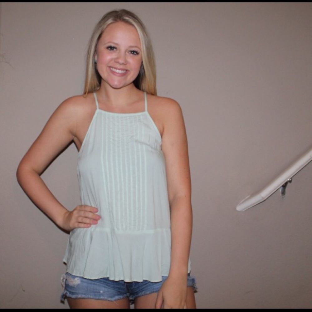 Green Babydoll Tank Top